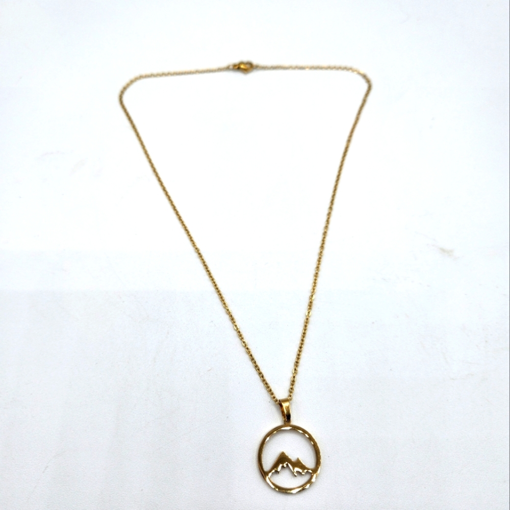 Mountain Necklace - Gold Tone
